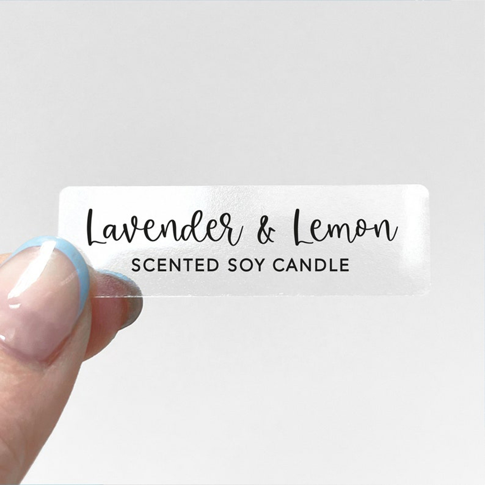 50 Buah 45X15Mm Label Stiker L - Personalised Candle Label ulasan dan harga