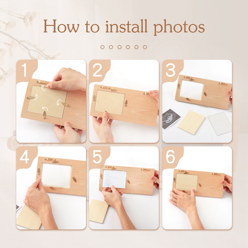 Sonogram gambar bingkai bayi U - Engraved Wood Frame ulasan dan harga